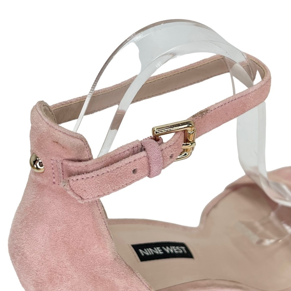 Nine West Dempsey Soft Pink Suede Leather Womens Heels Size 10M - Picture 13 of 16